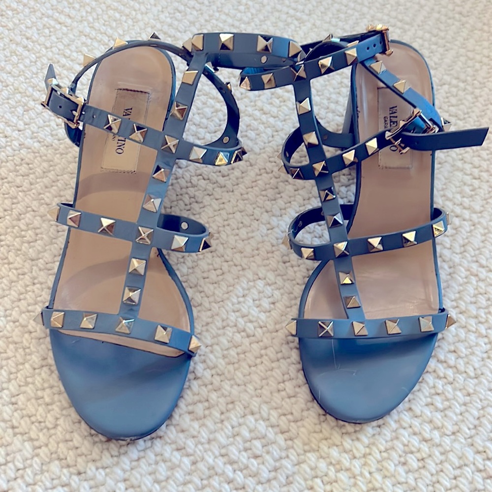 Valentino Rockstud block heel sandals